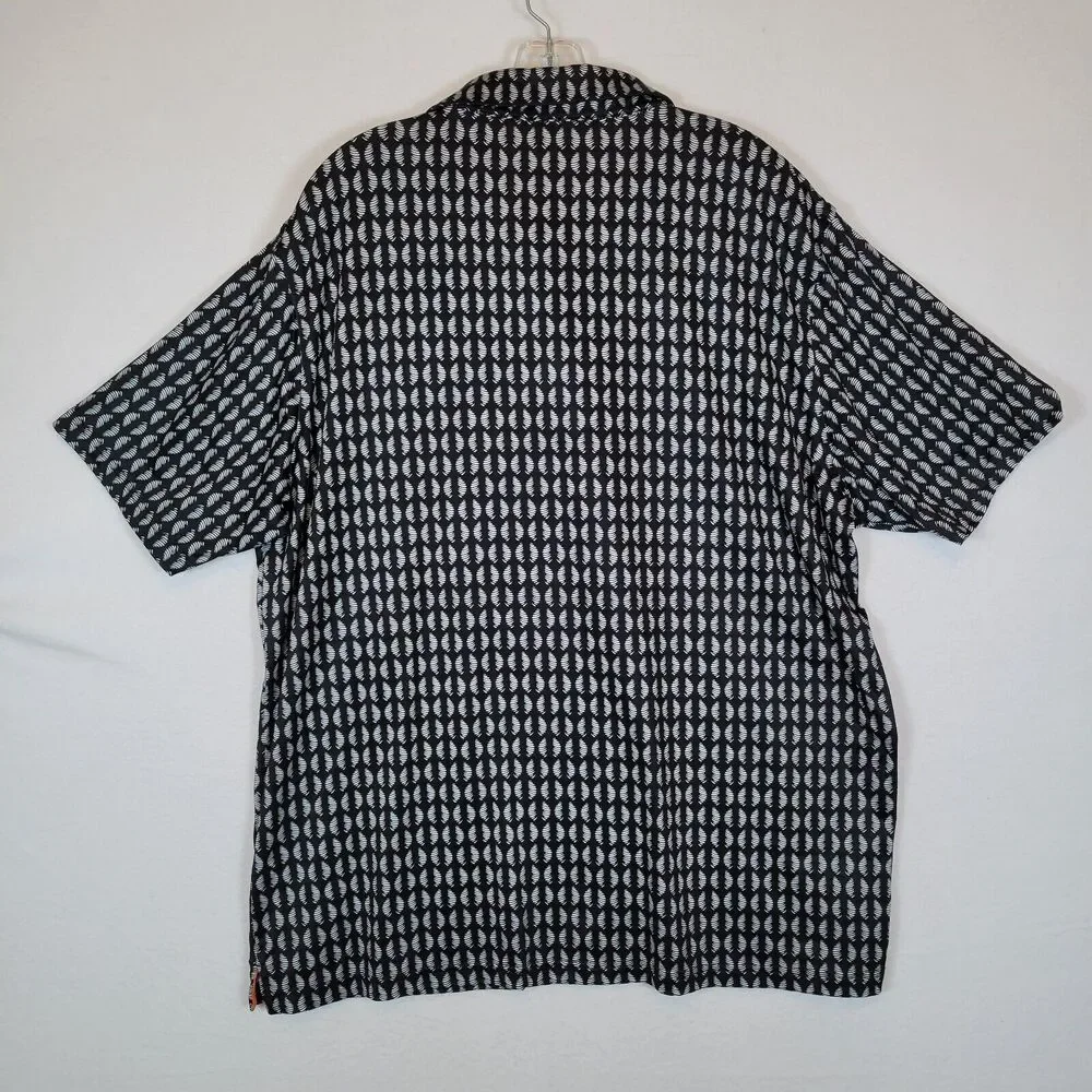 Maelreg Mens Geometric Performance Polo Shirt Size 2XL Black Athleisure Comfort - Picture 7 of 7